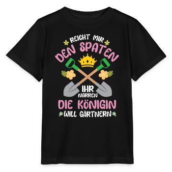Reicht mir den Sparten Garten Gärtner Gärtnerin - Stanley/Stella Kinder T-Shirt MINI CREATOR  - Schwarz - Vorne - Mikhail (115cm)