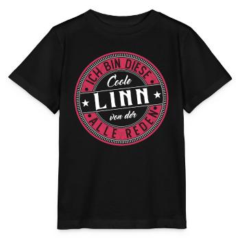 Linn Geschenkidee Geschenk Geburtstag - Stanley/Stella Kinder T-Shirt MINI CREATOR  - Schwarz - Vorne - Mikhail (115cm)