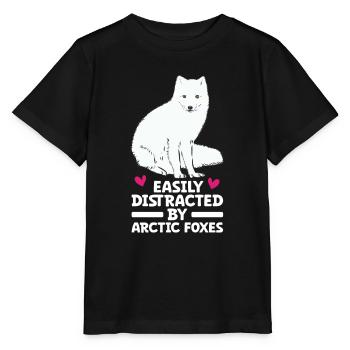 Amoureux du renard arctique - T-shirt bio MINI CREATOR Stanley/Stella Enfant - noir - Devant - Mikhail (115cm)