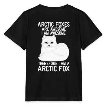 Amoureux du renard arctique - T-shirt bio MINI CREATOR Stanley/Stella Enfant - noir - Devant - Mikhail (115cm)