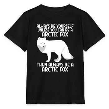Amoureux du renard arctique - T-shirt bio MINI CREATOR Stanley/Stella Enfant - noir - Devant - Mikhail (115cm)