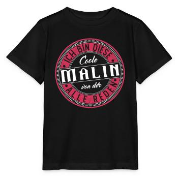 Malin Geschenkidee Geschenk Geburtstag - Stanley/Stella Kinder T-Shirt MINI CREATOR  - Schwarz - Vorne - Mikhail (115cm)