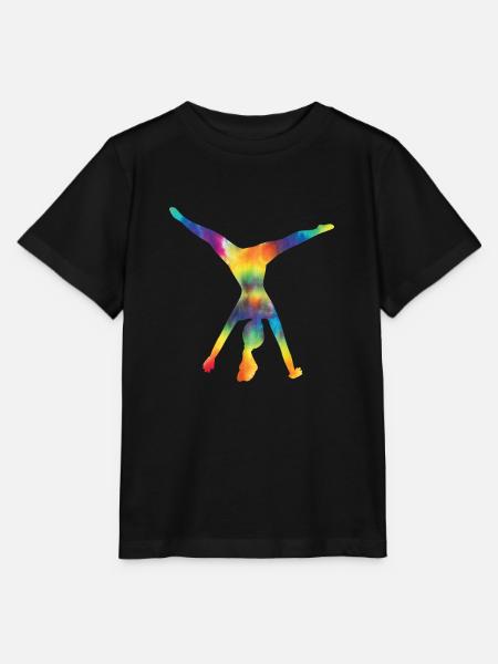 Wagenrad -Gymnast Stürzen - Stanley/Stella Kinder T-Shirt MINI CREATOR - Schwarz