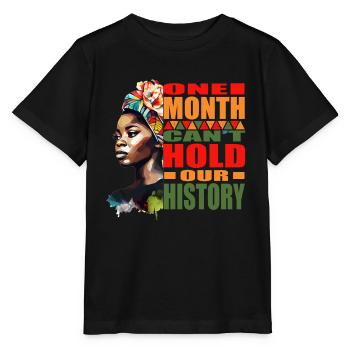 Juneteenth and Black History Commemorative - Stanley/Stella MINI CREATOR Kids’ T-Shirt - black - Front - Mikhail (115cm)
