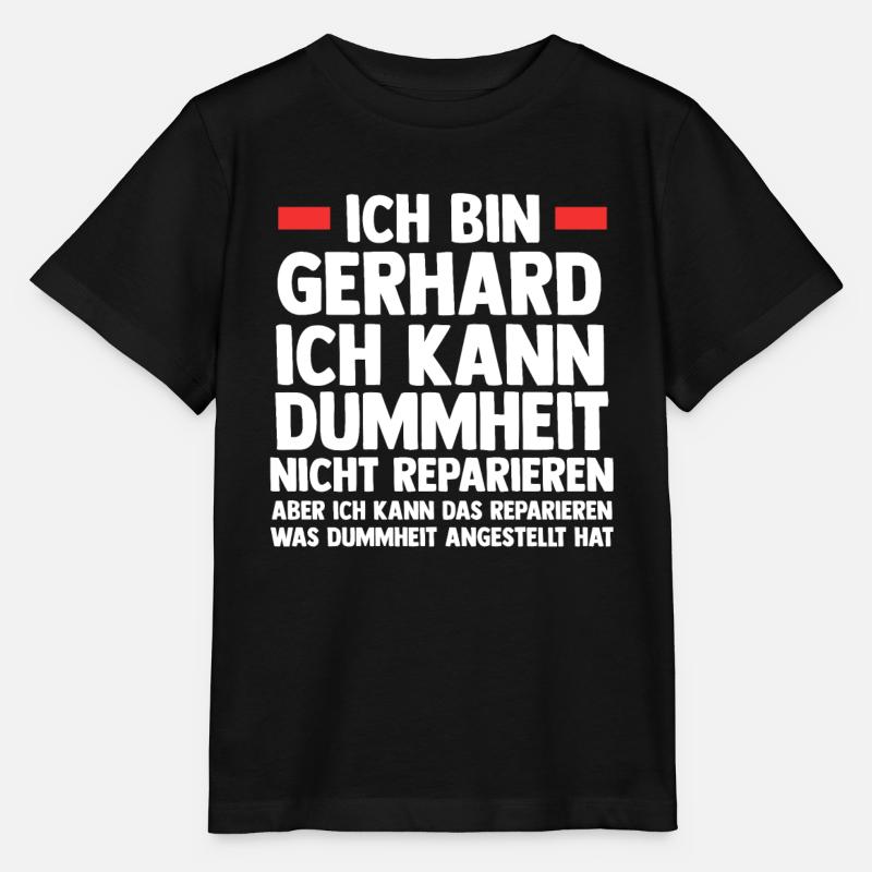 Gerhard - Stanley/Stella Kinder T-Shirt MINI CREATOR  - Schwarz