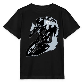 The cyclist - Stanley/Stella MINI CREATOR Kids’ T-Shirt - black - Front - Mikhail (115cm)