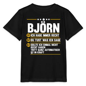 Björn - Stanley/Stella Kinder T-Shirt MINI CREATOR  - Schwarz - Vorne - Mikhail (115cm)