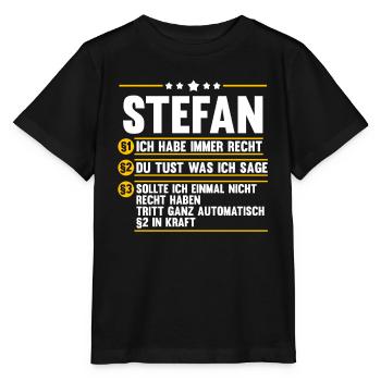 Stefan - Stanley/Stella Kinder T-Shirt MINI CREATOR  - Schwarz - Vorne - Mikhail (115cm)