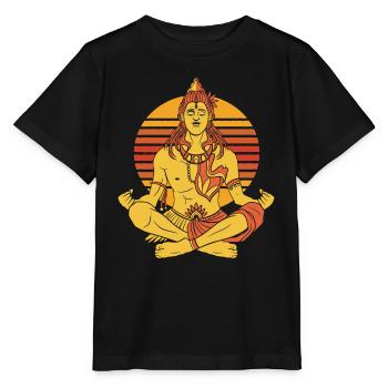 Lord Shiva God Vintage Hiduism Art - Stanley/Stella MINI CREATOR Kids’ T-Shirt - black - Front - Mikhail (115cm)