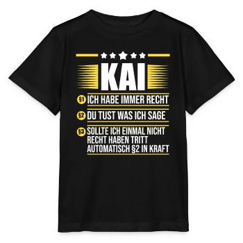Kai - Stanley/Stella Kinder T-Shirt MINI CREATOR  - Schwarz - Vorne - Mikhail (115cm)