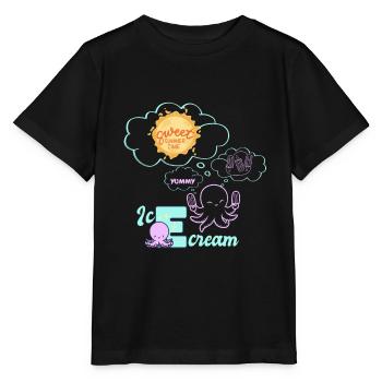 Summertime Icecream - Stanley/Stella MINI CREATOR Kids’ T-Shirt - black - Front - Mikhail (115cm)
