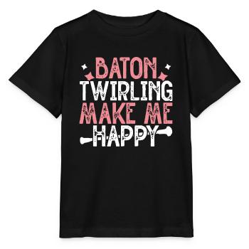 Tambourstab swirling - Stanley/Stella MINI CREATOR Kids’ T-Shirt - black - Front - Mikhail (115cm)