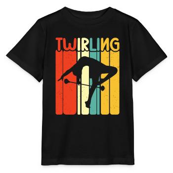 Tambourstab swirling - Stanley/Stella MINI CREATOR Kids’ T-Shirt - black - Front - Mikhail (115cm)