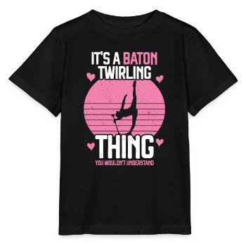 Tambourstab swirling - Stanley/Stella MINI CREATOR Kids’ T-Shirt - black - Front - Mikhail (115cm)