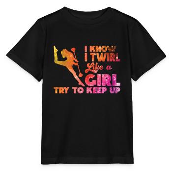 Tambourstab swirling - Stanley/Stella MINI CREATOR Kids’ T-Shirt - black - Front - Mikhail (115cm)