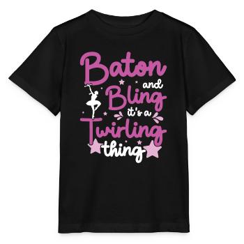 Tambourstab swirling - Stanley/Stella MINI CREATOR Kids’ T-Shirt - black - Front - Mikhail (115cm)