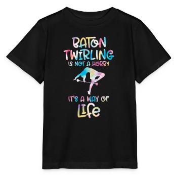 Tambourstab swirling - Stanley/Stella MINI CREATOR Kids’ T-Shirt - black - Front - Mikhail (115cm)