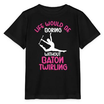 Tambourstab swirling - Stanley/Stella MINI CREATOR Kids’ T-Shirt - black - Front - Mikhail (115cm)