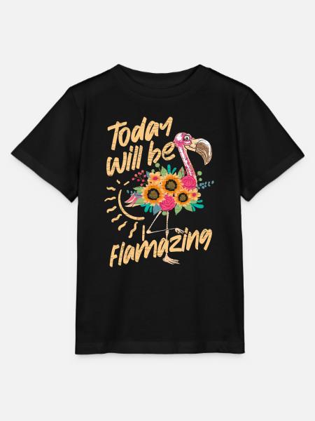 Flamingo Kostüm - Stanley/Stella Kinder T-Shirt MINI CREATOR - Schwarz