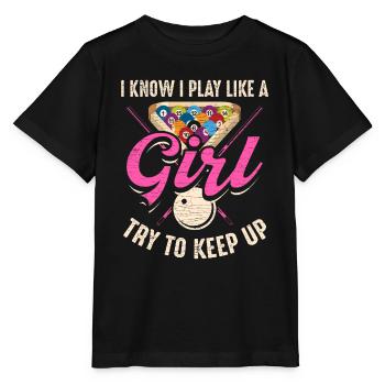Damen Billard Poolbillard - Stanley/Stella Kinder T-Shirt MINI CREATOR  - Schwarz - Vorne - Mikhail (115cm)
