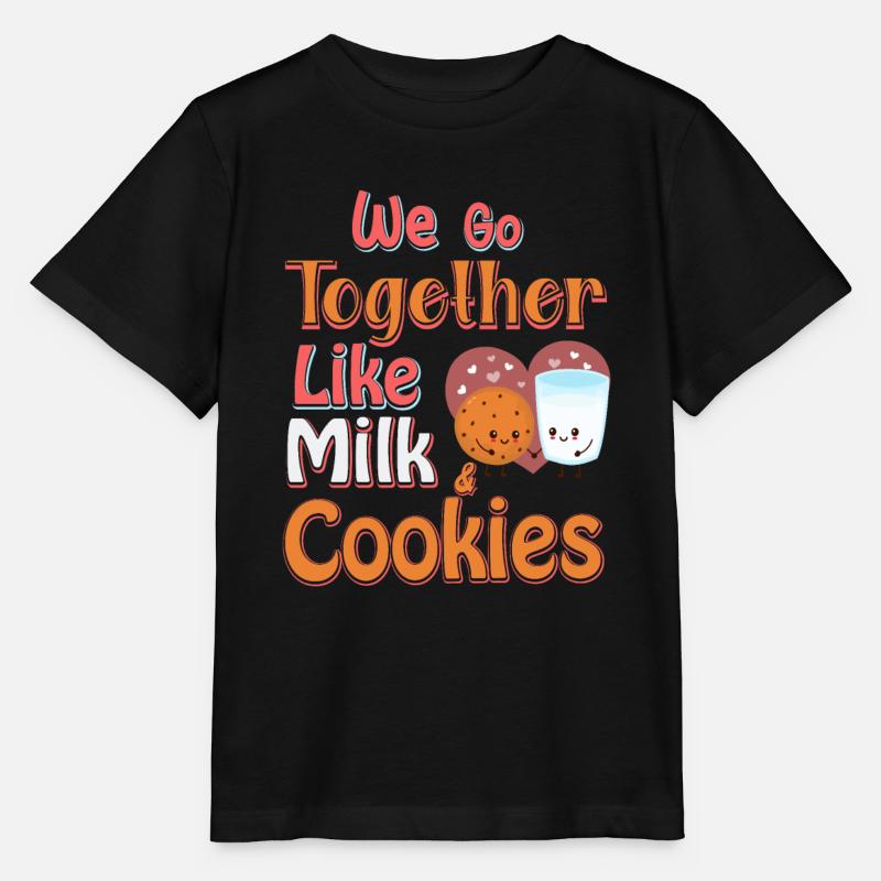 Nous appartenons ensemble comme le lait et les biscuits - T-shirt bio MINI CREATOR Stanley/Stella Enfant - noir