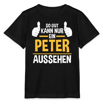 Peter - Stanley/Stella Kinder T-Shirt MINI CREATOR  - Schwarz - Vorne - Mikhail (115cm)