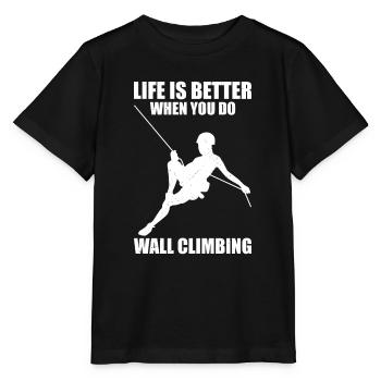Wall climbing - Stanley/Stella MINI CREATOR Kids’ T-Shirt - black - Front - Mikhail (115cm)