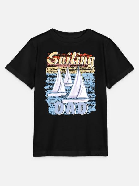 BOOTE SAILING DAD - Stanley/Stella Kinder T-Shirt MINI CREATOR - Schwarz