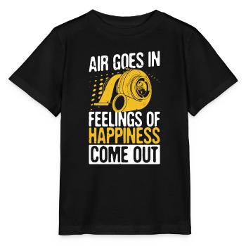 Air goes in Feelings of happiness come out! Tuning - Stanley/Stella MINI CREATOR Kids’ T-Shirt - black - Front - Mikhail (115cm)