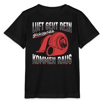 Luft geht rein Glücksgefühle kommen raus! Tuning - Stanley/Stella Kinder T-Shirt MINI CREATOR  - Schwarz - Vorne - Mikhail (115cm)