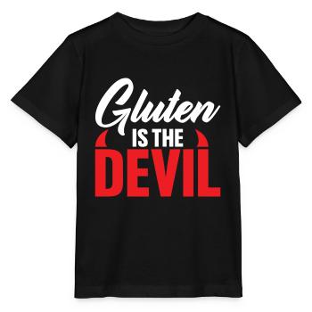 Funny Gluten Is The Devil For Gluten Free Lover - Stanley/Stella Kinder T-Shirt MINI CREATOR  - Schwarz - Vorne - Mikhail (115cm)