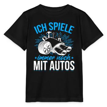 Ich spiele immer noch mit Autos - PS Liebhaber - Stanley/Stella Kinder T-Shirt MINI CREATOR  - Schwarz - Vorne - Mikhail (115cm)