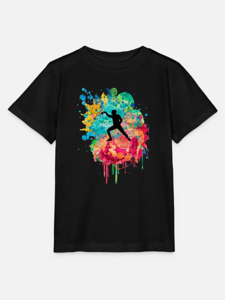 Fechten und Fechtsport PopArt - Stanley/Stella Kinder T-Shirt MINI CREATOR - Schwarz