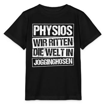 Physios Wir Retten Die Welt In Jogginghosen Physio - Stanley/Stella Kinder T-Shirt MINI CREATOR  - Schwarz - Vorne - Mikhail (115cm)