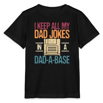 Ich bewahre alle Witze meines Vaters in einer Dad- - Stanley/Stella Kinder T-Shirt MINI CREATOR  - Schwarz - Vorne - Mikhail (115cm)