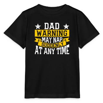 Dad Warning kann jederzeit plötzlich ein - Stanley/Stella Kinder T-Shirt MINI CREATOR  - Schwarz - Vorne - Mikhail (115cm)