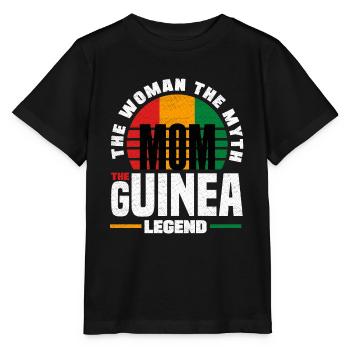 Guinea Guinea Guinea Flagge Muttertag - Stanley/Stella Kinder T-Shirt MINI CREATOR  - Schwarz - Vorne - Mikhail (115cm)