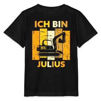 Julius Geschenk Name Namensschild Geburtstag - Stanley/Stella Kinder T-Shirt MINI CREATOR  - Schwarz - Vorne - Mikhail (115cm)