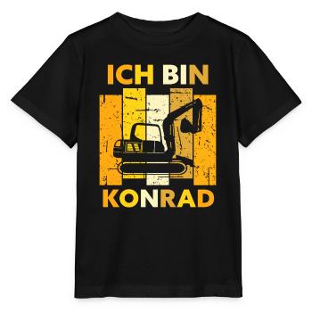 Konrad Geschenk Name Namensschild Geburtstag - Stanley/Stella Kinder T-Shirt MINI CREATOR  - Schwarz - Vorne - Mikhail (115cm)