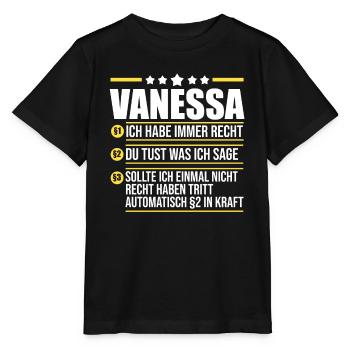 Vanessa - Stanley/Stella Kinder T-Shirt MINI CREATOR  - Schwarz - Vorne - Mikhail (115cm)