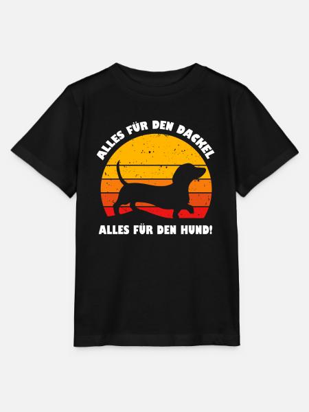 Alles für den Dackel Alles für den Hund Spruch - Stanley/Stella Kinder T-Shirt MINI CREATOR - Schwarz