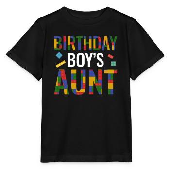Bouwstenen van de tante van de jarige - Stanley/Stella Kinder-T-shirt MINI CREATOR  - zwart - Voor - Mikhail (115cm)