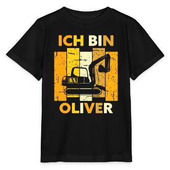 Oliver Geschenk Name Namensschild Geburtstag - Stanley/Stella Kinder T-Shirt MINI CREATOR  - Schwarz - Vorne - Mikhail (115cm)
