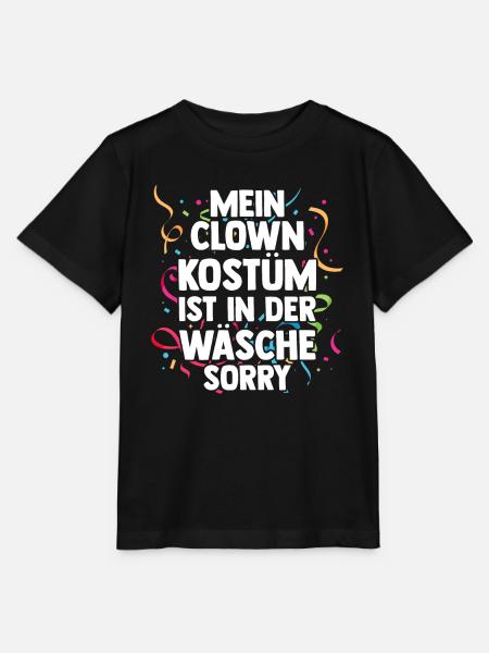 Mein Clown Kostüm ist in der Wäsche Fasching Karne - Stanley/Stella Kinder T-Shirt MINI CREATOR - Schwarz