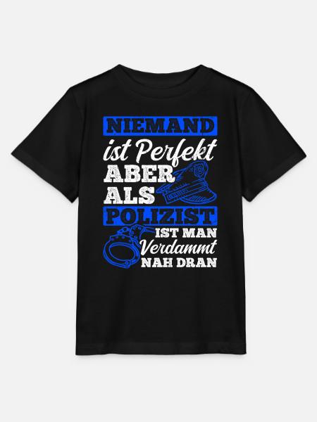 Polizeibeamte Freund & Helfer Polizei Spruch Poliz - Stanley/Stella Kinder T-Shirt MINI CREATOR  - Schwarz