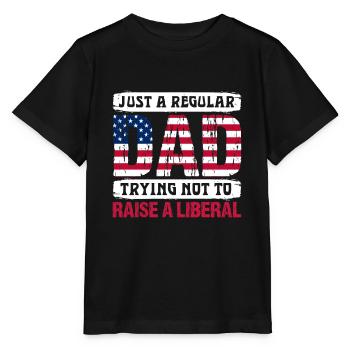 JUSTE UN PÈRE ORDINAIRE ESSAYANT DE NE PAS ÉLEVER UN LIBÉRAL - T-shirt bio MINI CREATOR Stanley/Stella Enfant - noir - Devant - Mikhail (115cm)