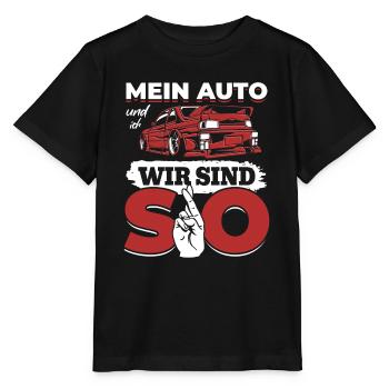 Ma voiture et moi, nous sommes SO - PS amoureux - T-shirt bio MINI CREATOR Stanley/Stella Enfant - noir - Devant - Mikhail (115cm)