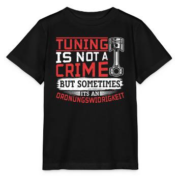Tuning is not a Crime but an Ordnungswidrigkeit - Stanley/Stella Kinder T-Shirt MINI CREATOR  - Schwarz - Vorne - Mikhail (115cm)