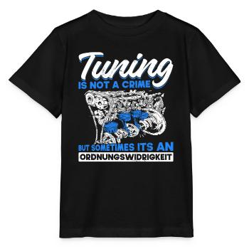 Tuning is not a Crime but an Ordnungswidrigkeit - Stanley/Stella Kinder T-Shirt MINI CREATOR  - Schwarz - Vorne - Mikhail (115cm)