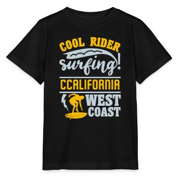 COOL RIDER SURFING CALIFORNIA WEST COAST - Stanley/Stella MINI CREATOR Kids’ T-Shirt - black - Front - Mikhail (115cm)